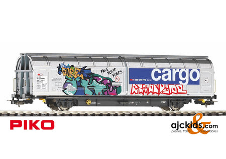 Piko 58966 - Slide Wall Boxcar w/Graffiti SBB VI