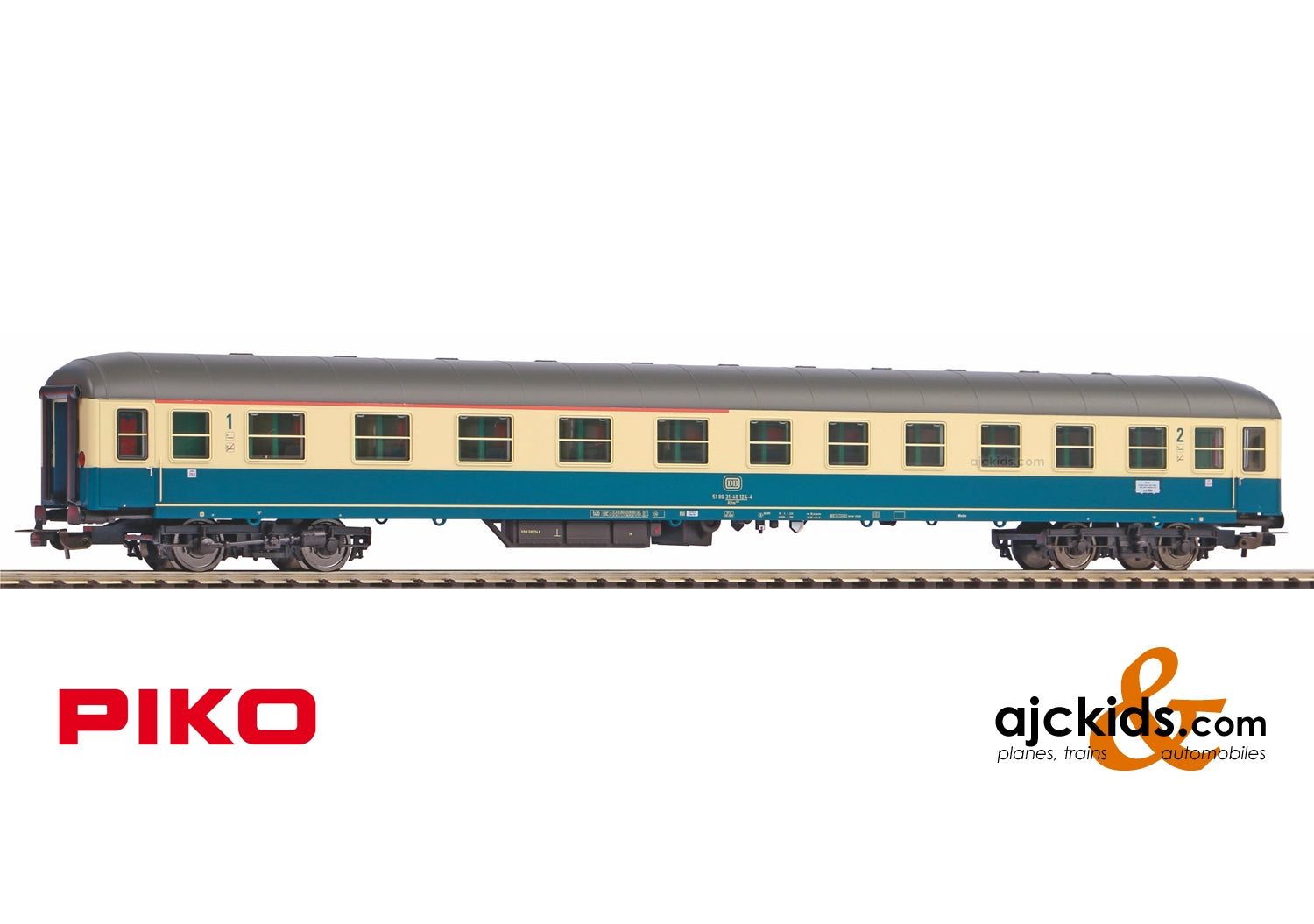 Piko 59644 - Passenger Car 1st/2nd Cl. ABm223 DB IV Blue/Beige