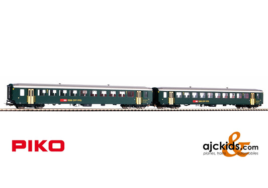 Piko 96782 - 2-Car Set Coaches EW-1 Typ B SBB IV Green