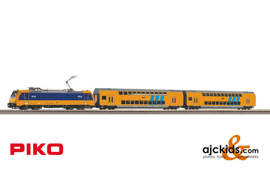 Piko 97939 - S-Set Electric Locomotive Personenzug mit 2 Doppelstocksitzwagen NS A-Gleis & B V