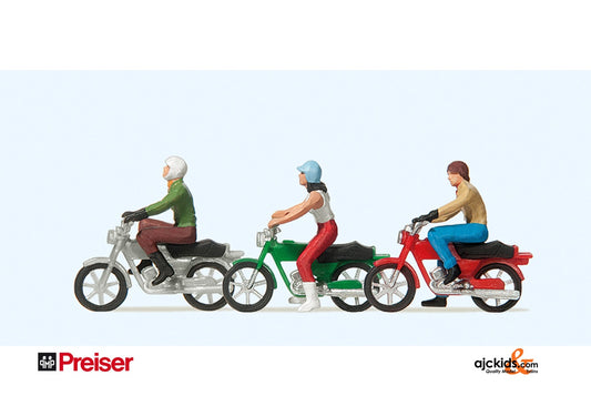Preiser 10126 Moped with rider 3 pcs