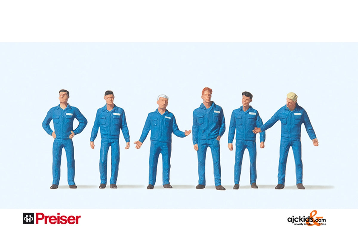 Preiser 10373 Mechanics In Coveralls 6 pcs