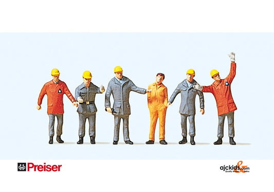 Preiser 10458 Fdrl Technical Workers 6 pcs