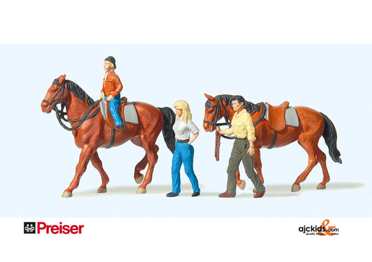 Preiser 10500 Riders with Horses #1
