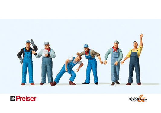 Preiser 10547 US Railway Workers 6 pcs