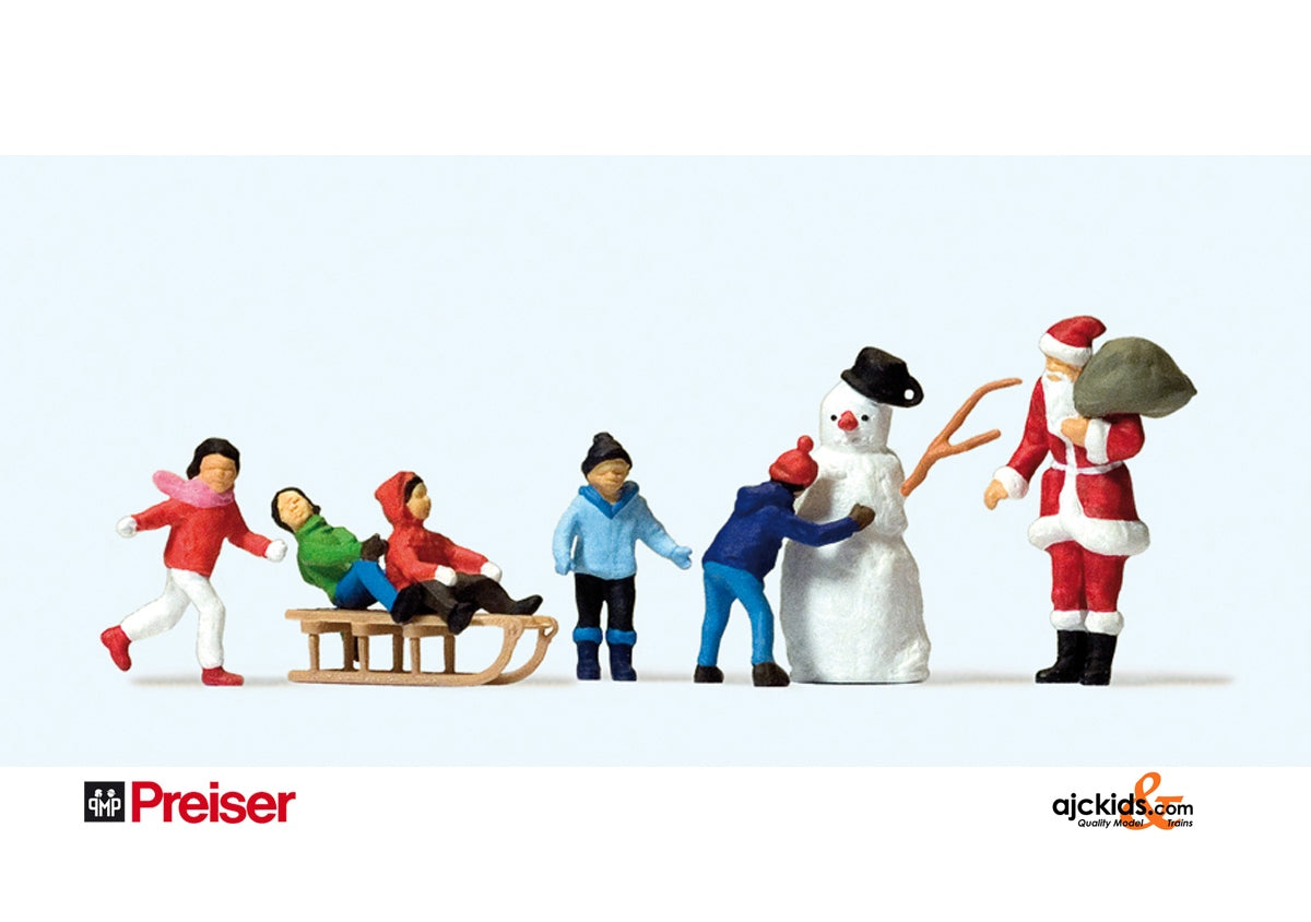 Preiser 10626 Santa/Children/Snowman 8 pcs