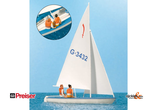 Preiser 10676 Sailors Sailing Boat #1