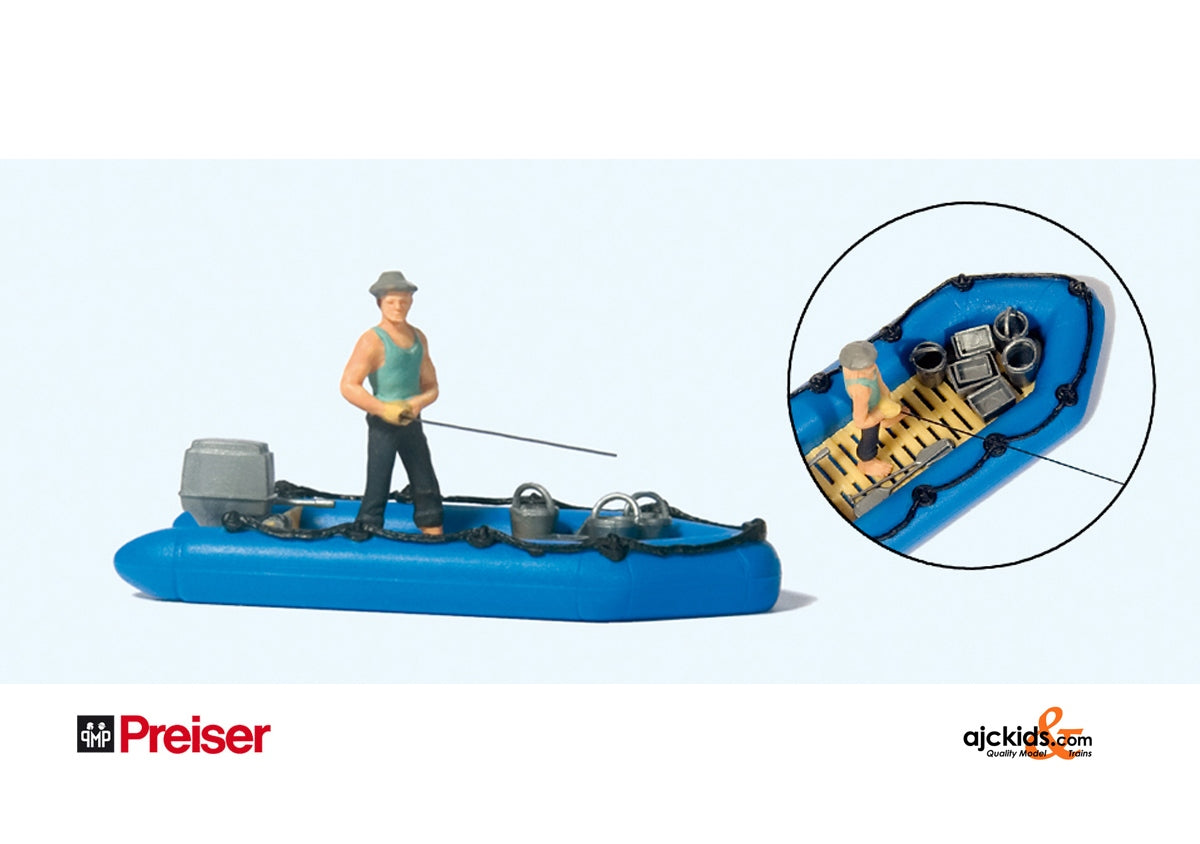 Preiser 10687 Angler In Dinghy