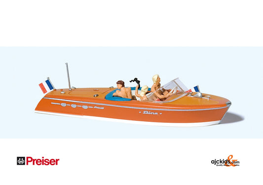 Preiser 10689 Motor Boat with Crew #2