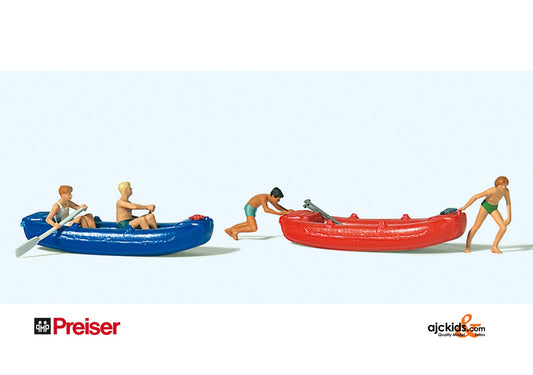 Preiser 10705 Youths with Boats 4 pcs