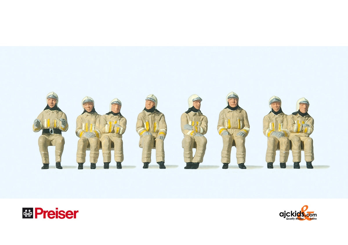 Preiser 10769 Seated Firemen German 8 pcs