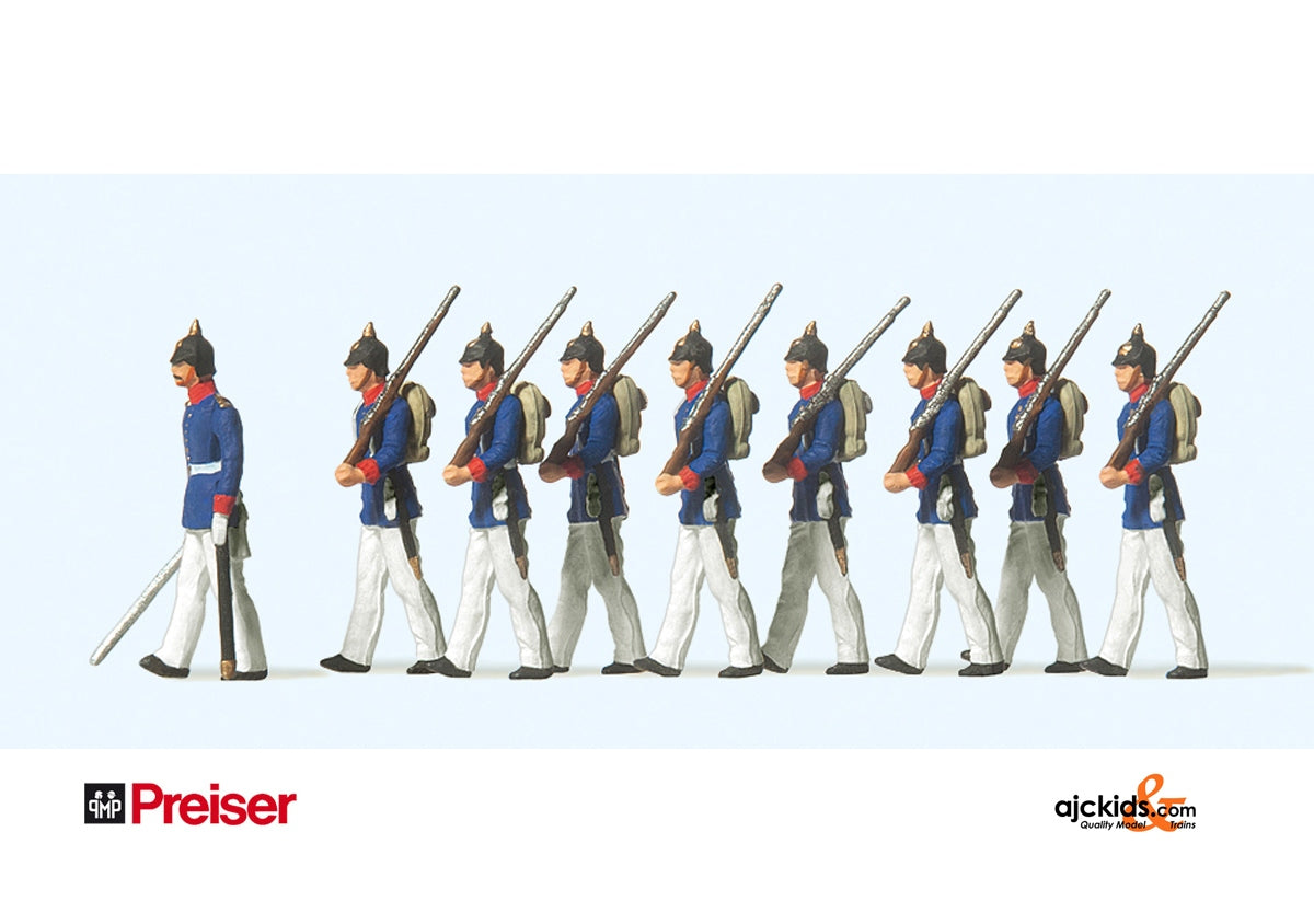 Preiser 12186 Prussian infantry parade