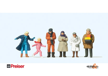 Preiser 14037 Passers-By In Winter 6 pcs