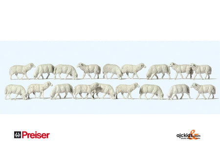 Preiser 14161 Sheep Wht 18/