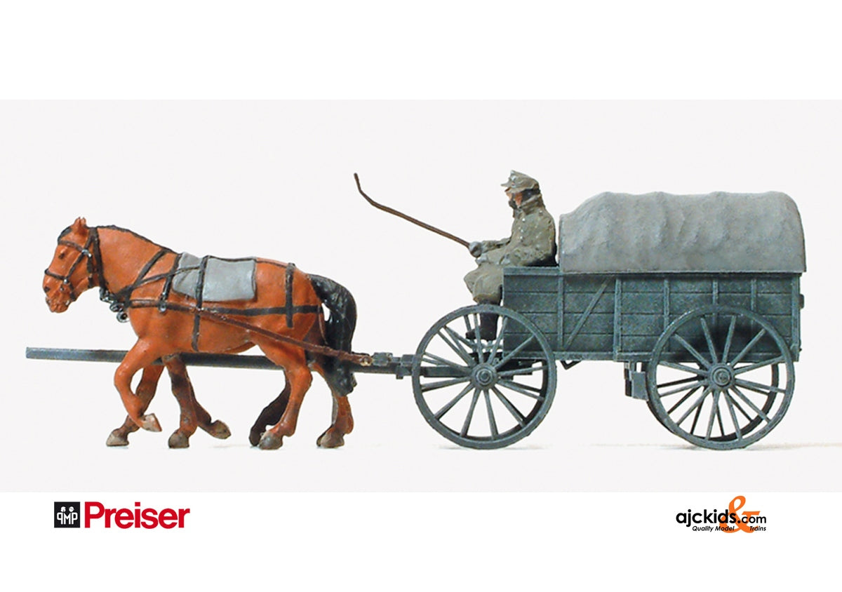 Preiser 16570 Horse Drawn Wagon with Figs