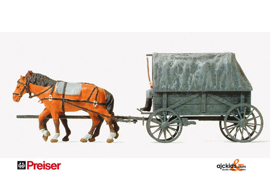 Preiser 16588 Horse Drawn Wagon with Horse