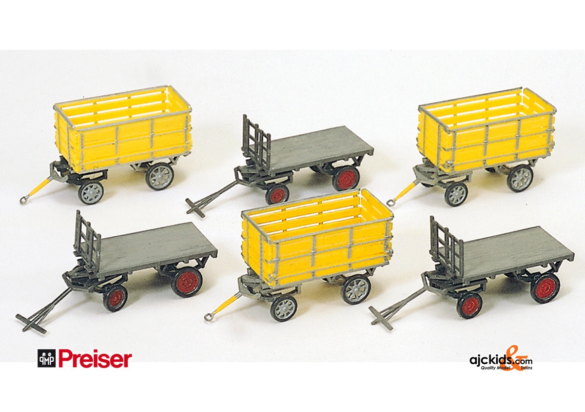 Preiser 17112 Postal Carts 6 pcs