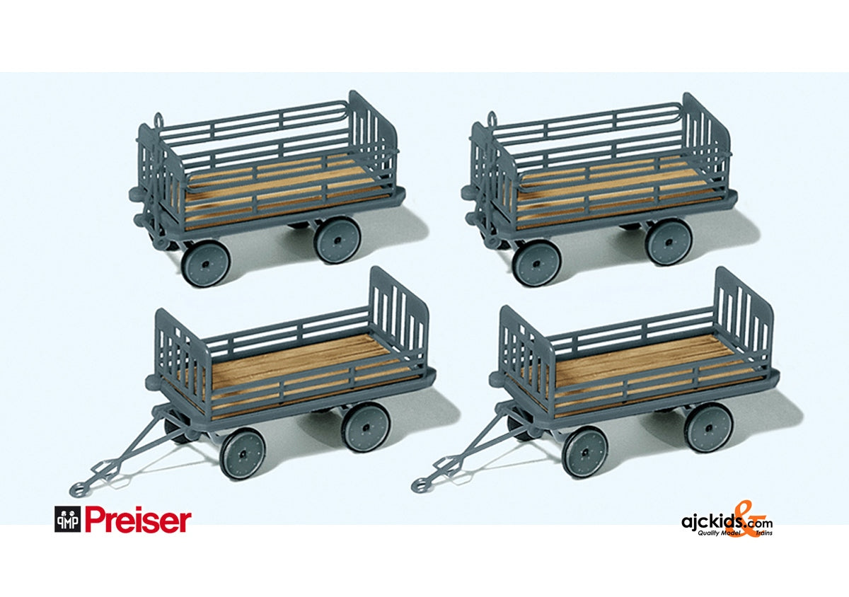 Preiser 17129 DB Station Trailers-Kit