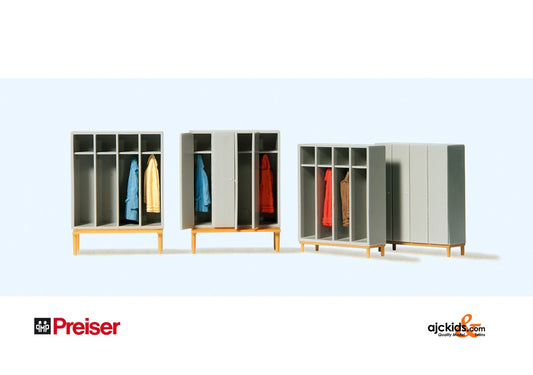 Preiser 17188 Wardrobe Lockers Kit 4 pcs