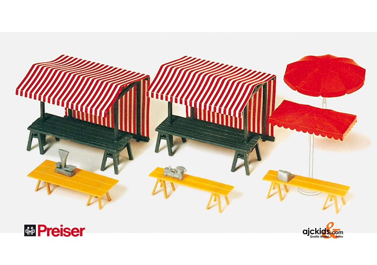 Preiser 17500 Market stalls & sunshades