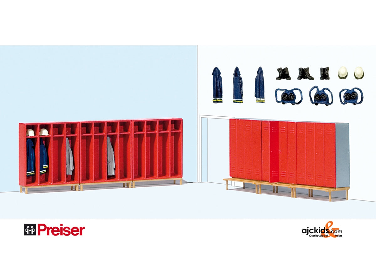 Preiser 17708 Firemen's Lockers with Accss