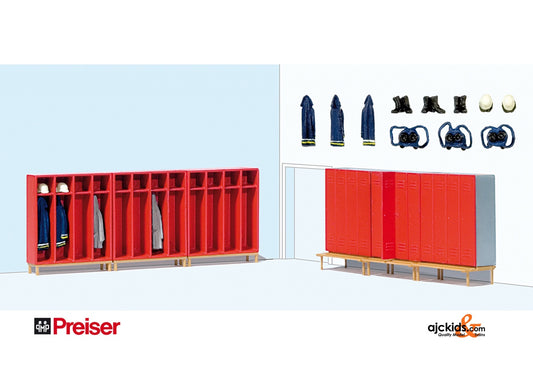 Preiser 17708 Firemen's Lockers with Accss