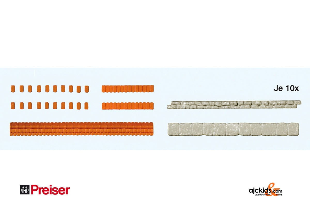 Preiser 18218 Parapet Weathering Tiles