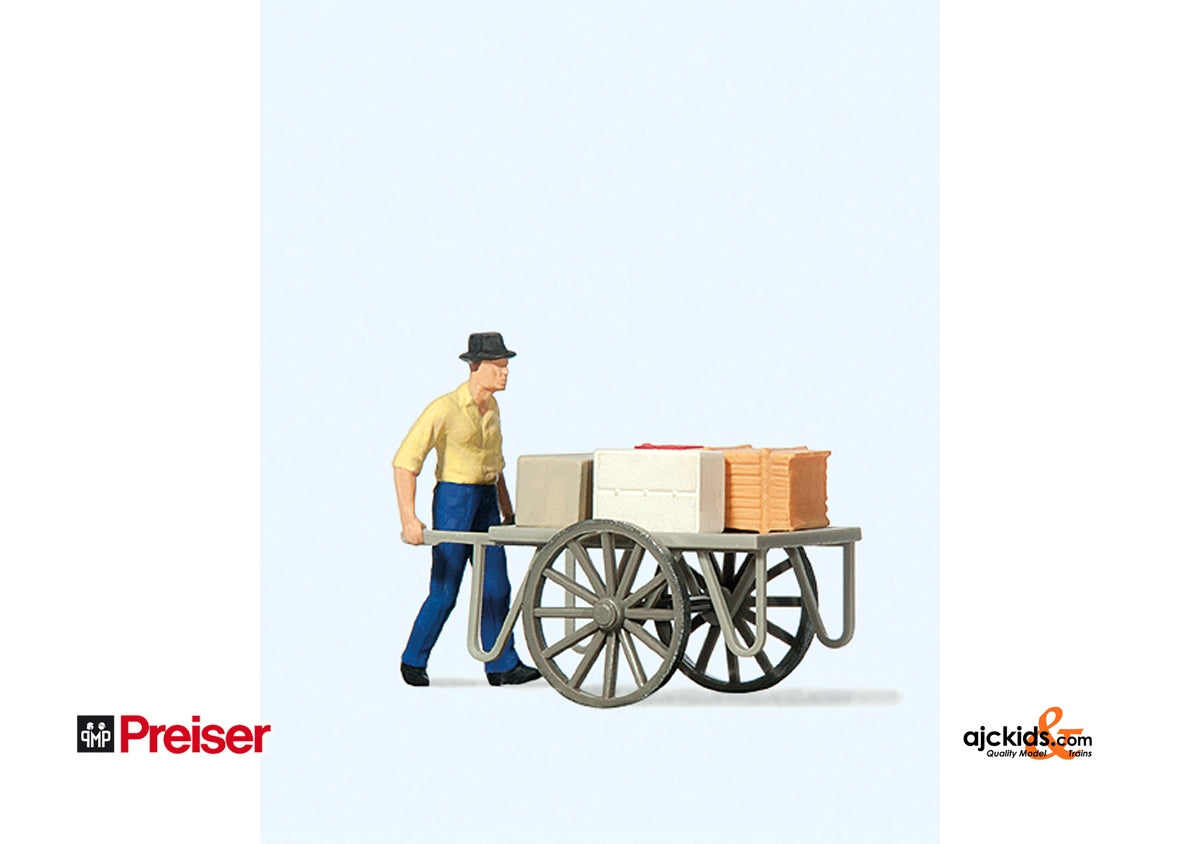 Preiser 28036 - Man with Cart