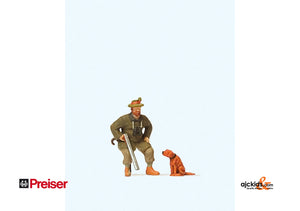 Preiser 28129 - Hunter with Dog