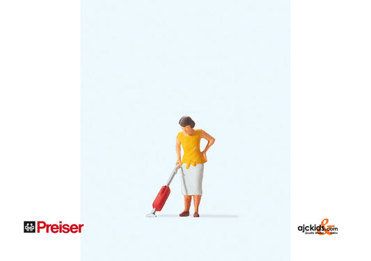 Preiser 28141 - Woman with Vacuum Cleaner