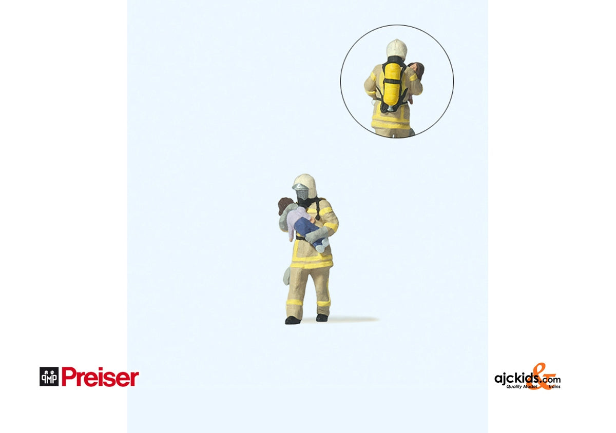 Preiser 28252 - Fireman Saving Child