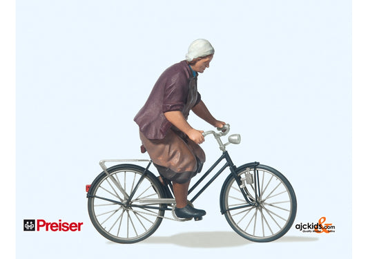 Preiser 45068 Woman on a bicycle