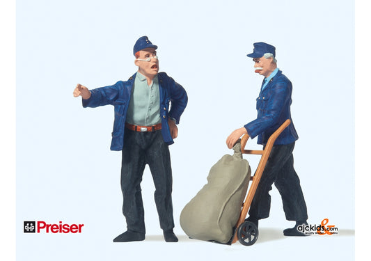 Preiser 45098 Delivery Men with Dolly 3 pcs