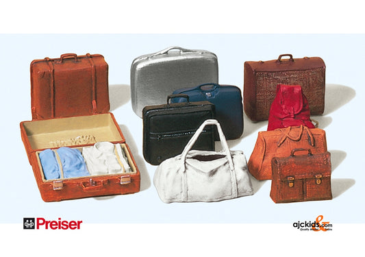 Preiser 45218 Assorted Luggage 10 pcs
