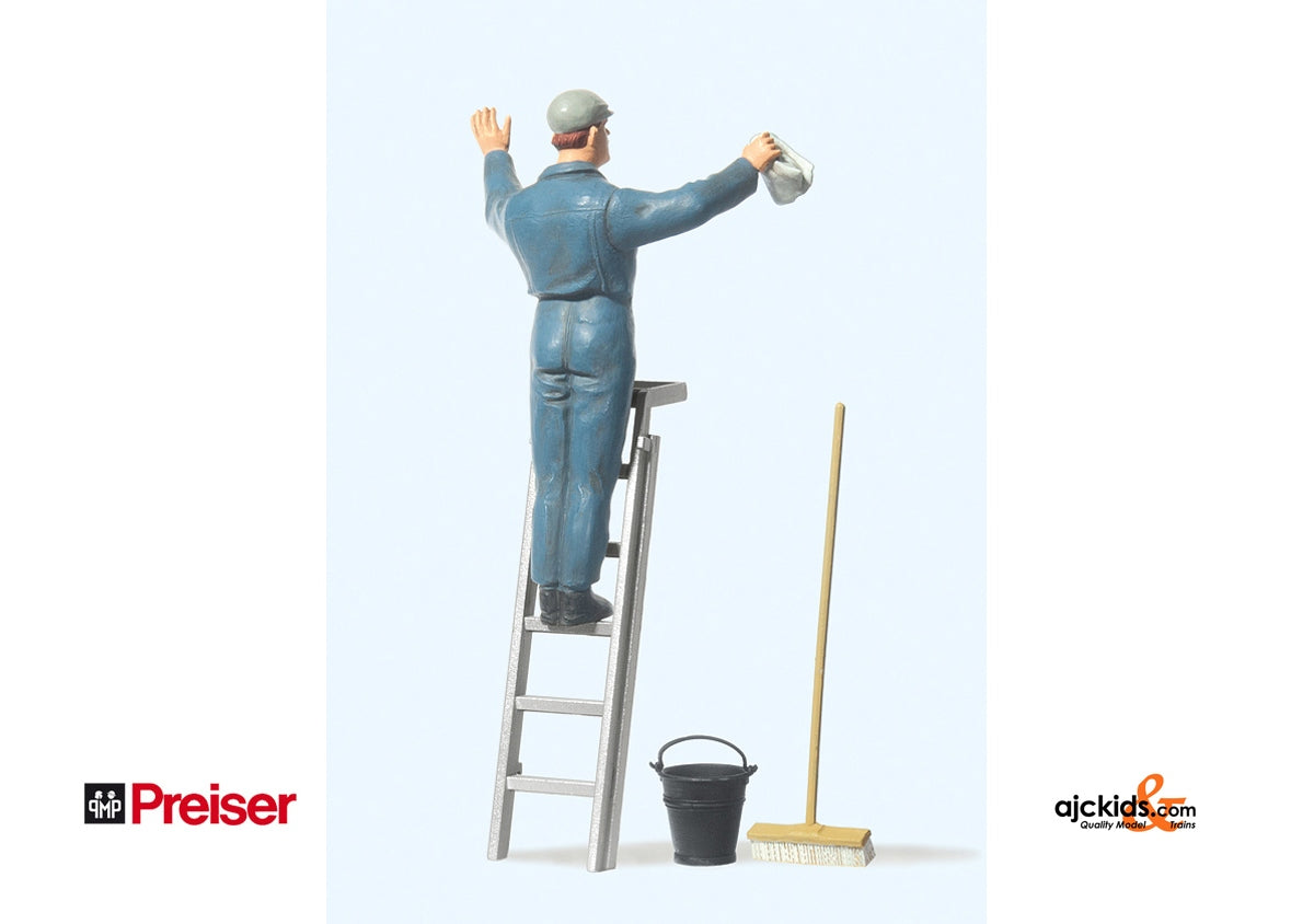 Preiser Spring Clean Preiser 45505 Worker Cleaning Carriage – Ajckids