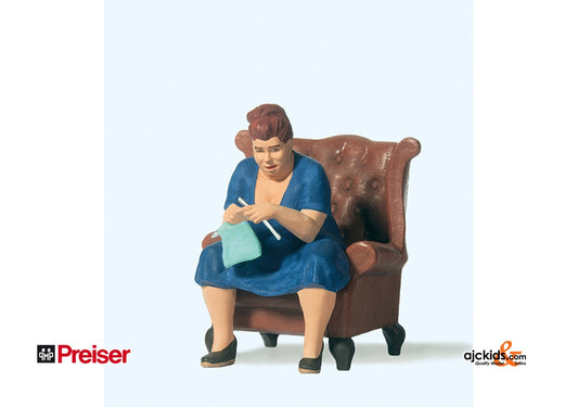 Preiser 45527 Woman Knitting On Chair