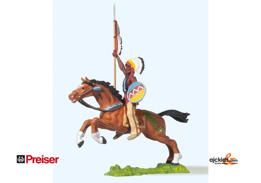 Preiser 54659 Indian chief on horse-blk