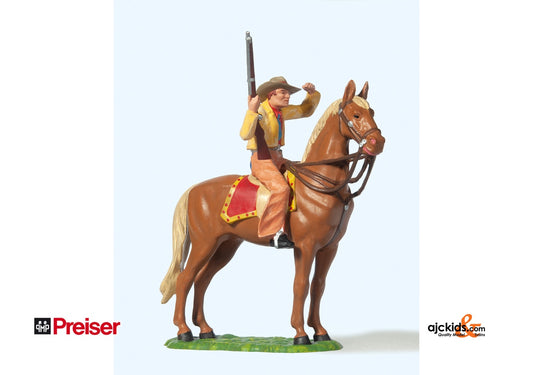 Preiser 54820 Cowboy on wht horse-stng