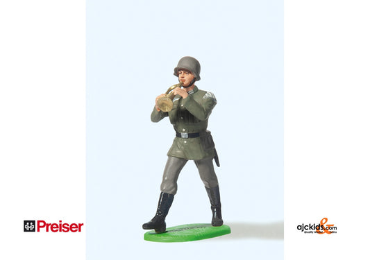 Preiser 56084 Mscn  marching with trmpt 1:25