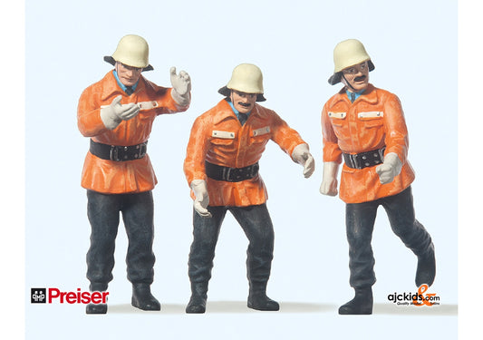 Preiser 57563 FRG firemen in act 1:24