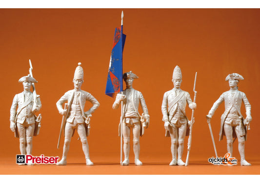 Preiser 57808 1756 Pr fig unptd 1:25 5 pcs