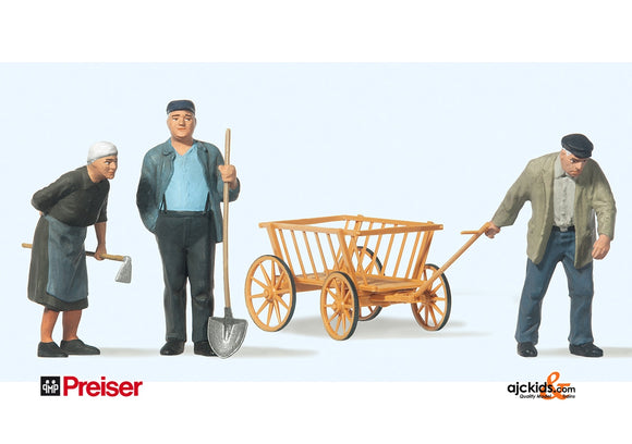 Preiser 63078 Farm Workers with Cart 1:32