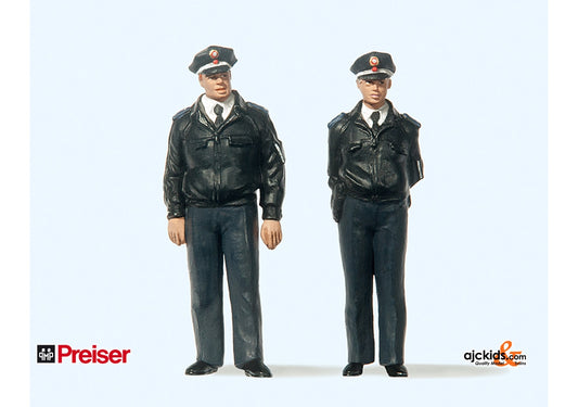 Preiser 63101 - Standng FRG Police Blu 2 pcs