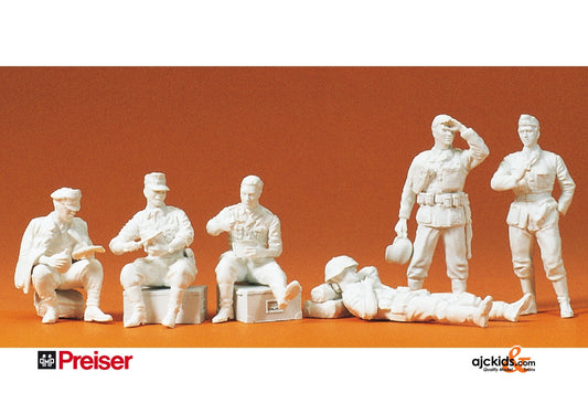 Preiser 64000 Grrm Infantry Unpainted 6 pcs