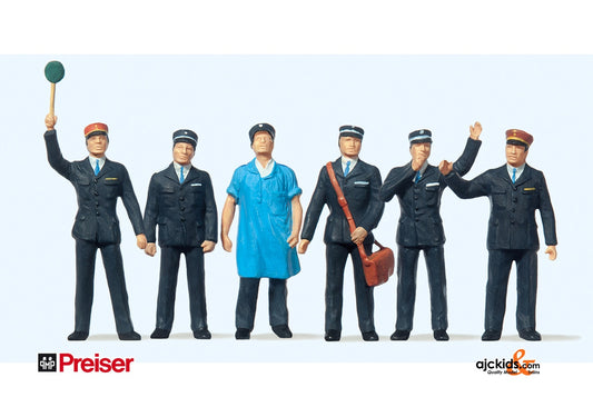 Preiser 65304 - Mdrn Swiss Rlrd Prsnl 6 pcs