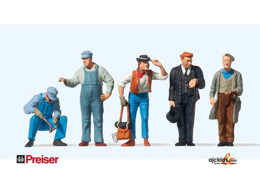 Preiser 65342 - Track Wrkrs/Cndct/Hobo 5/