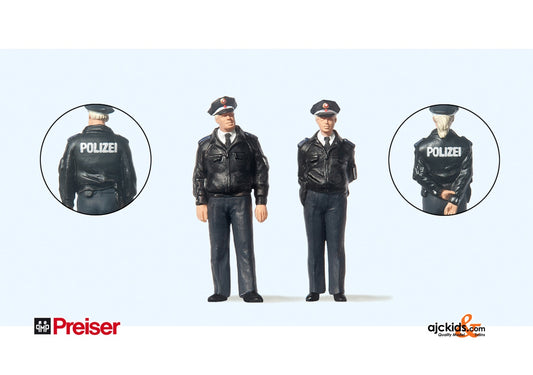 Preiser 65364 Standng FRG Police Blu 2 pcs