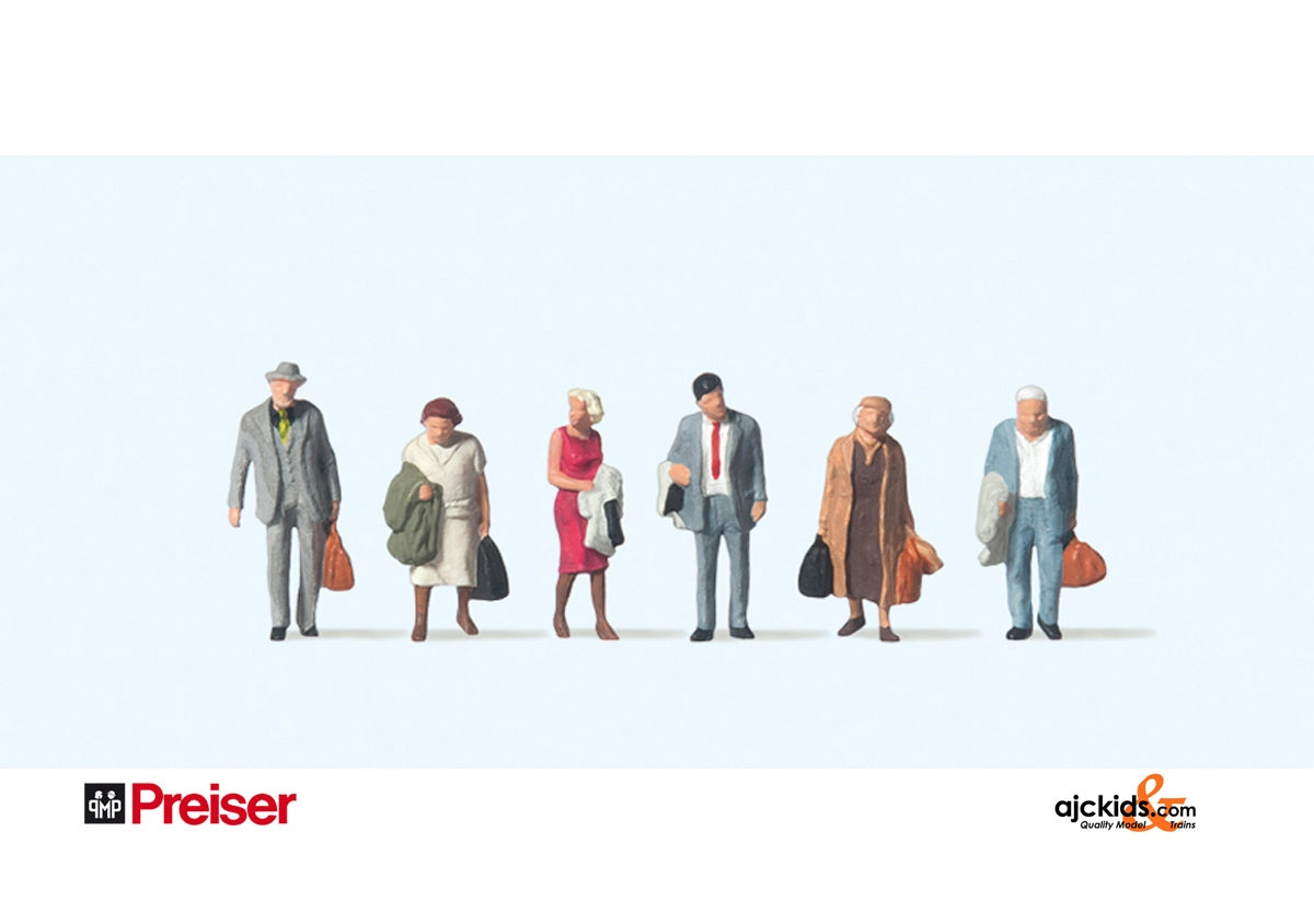 Preiser 75027 - Passengers with Bags Wtng 6 pcs