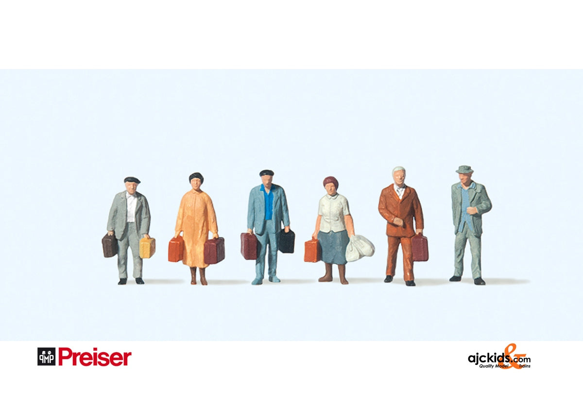 Preiser 75028 - Travelers with Luggage 6 pcs