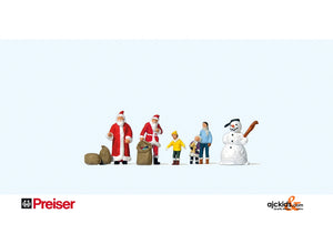 Preiser 79226 - Santas, Children, Snowman